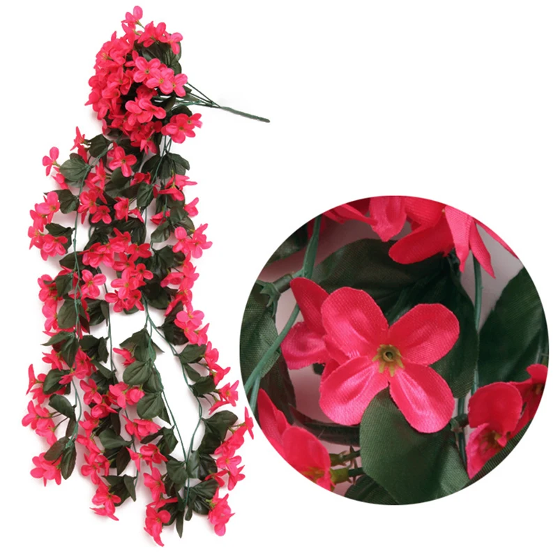 Orchidea fiore artificiale decorazione di nozze rosa fiore finto decorazioni per feste ghirlanda di natale giardino appeso a parete cesto fiore
