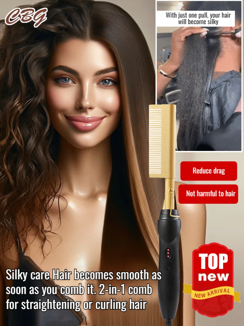 

Electric curling comb Curl straight 2 in 1 function electrical appliance Electric curling comb