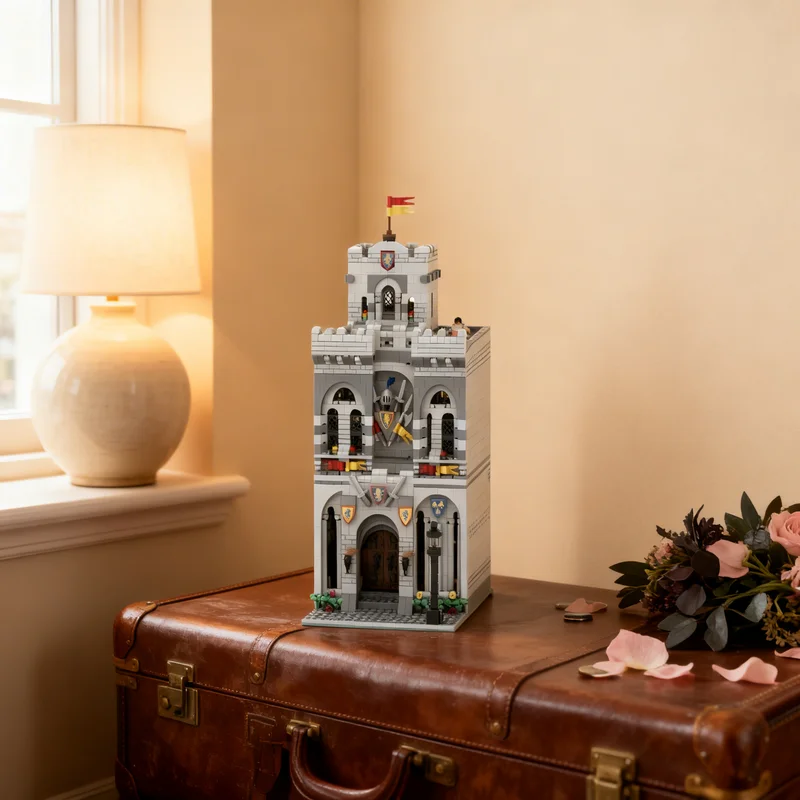 

3171pcs MOC Medieval Museum Lion Knights Modular Streetscape Model Building Blocks DIY Gift Creative Collectible Display Decor