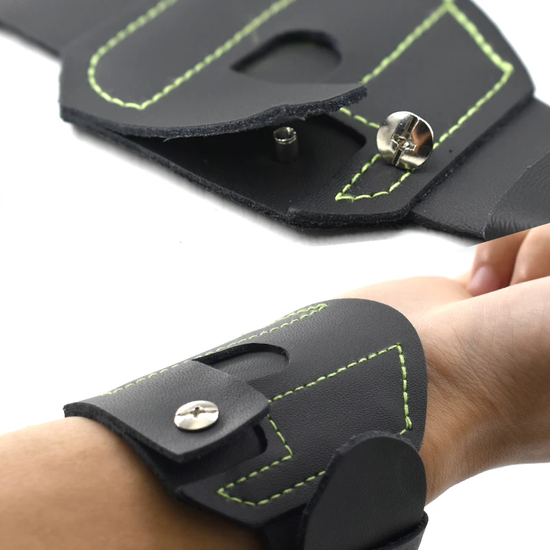 Entry Level Fishing Reel Guard Outdoor Fishing Reel Accessories Multi-function Wrist Guard High Quality Leather Material
