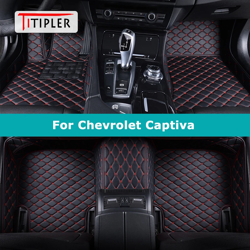 

TITIPLER Custom Car Floor Mats For Chevrolet Captiva 2006-2022 Auto Carpets Foot Coche Accessorie