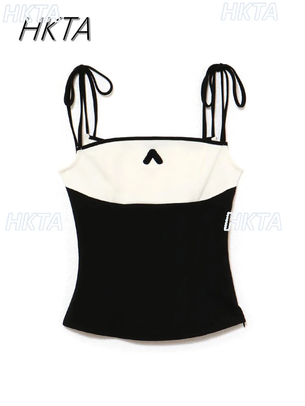 

Japanese Off Shoulder Bow Letter Color Matching Suspender Vest Top Women Summer New Elastic Slim Sexy Crop Top Sleeveless Vests