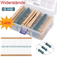2600pcs 1/4W 0.25W 1% Metal Film Resistors Assorted Pack Kit 130 Values 1ohm~3M Ohm Fixed Resistor