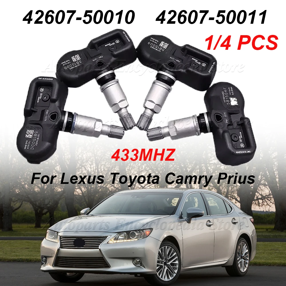 1/4PCS PMV-107K For Lexus ES GS Toyota Camry Prius RAV4 42607-50011 433MHZ TPMS Tire Pressure Sensor 42607-50010