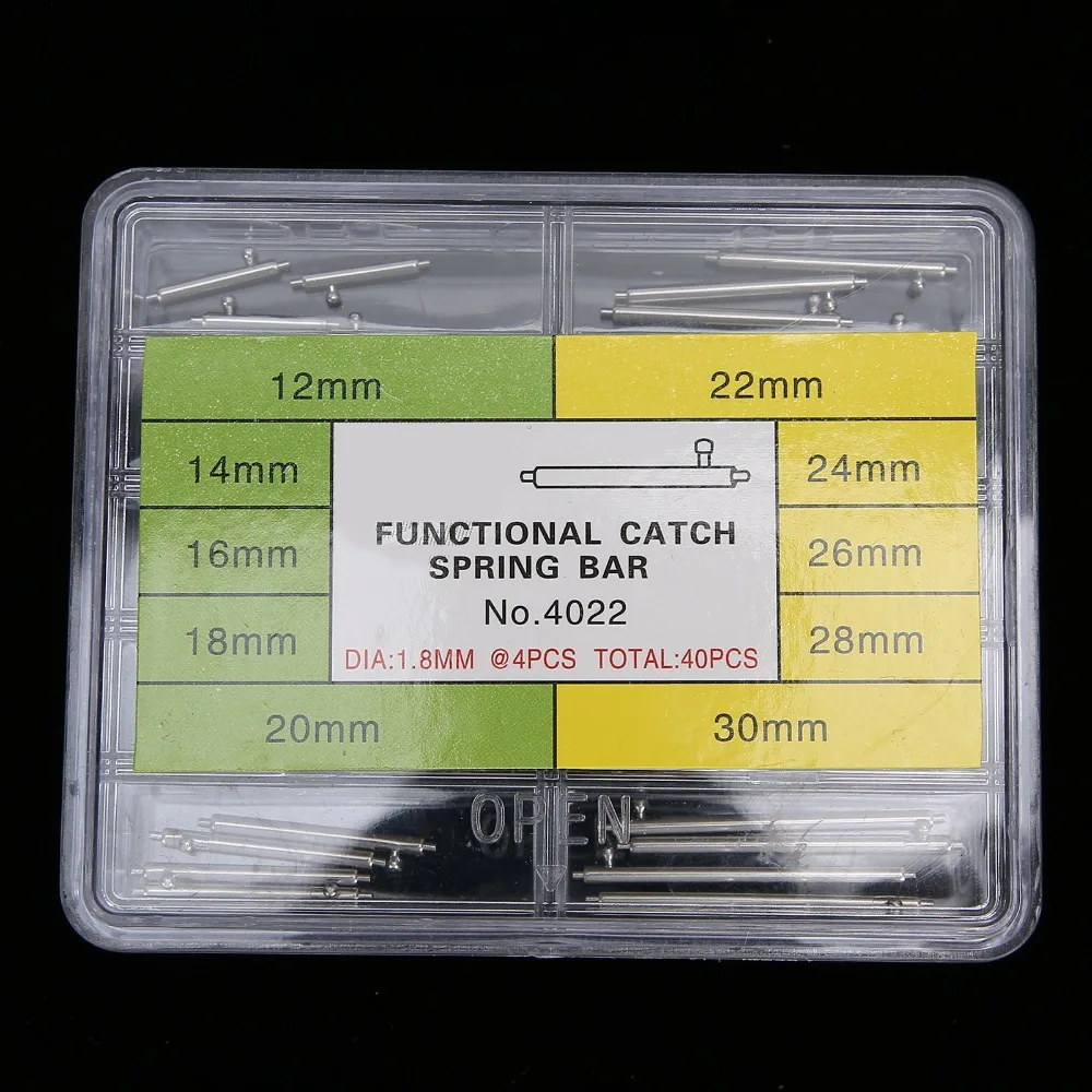 Professional Silver Spring Bar Set Stainless Steel Multiple Sizes Watchband Spring Bar Watch Repair Tool Watch Repair Use