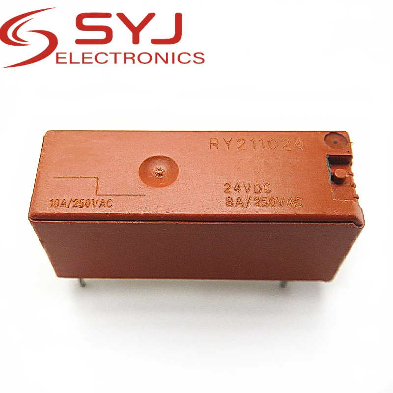 1piece RY211024 24VDC 5 feet 5A DC24V one open and one closed relay