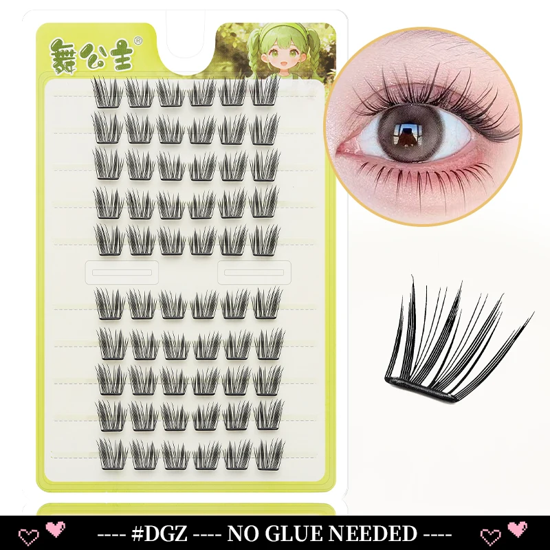DINGSEN 10 Reihen Selbstklebende Einzelwimpern Ohne Klebstoff DIY Wimpernverlängerung Cluster Handgefertigte Wimpern Natürliche Wimpern – Detail 13