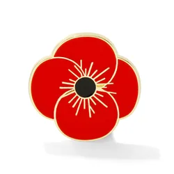 Red Poppy Enamel Brooch Stylish Exquisite Flower Series Metal Badge English Remembrance Day Souvenir Presents