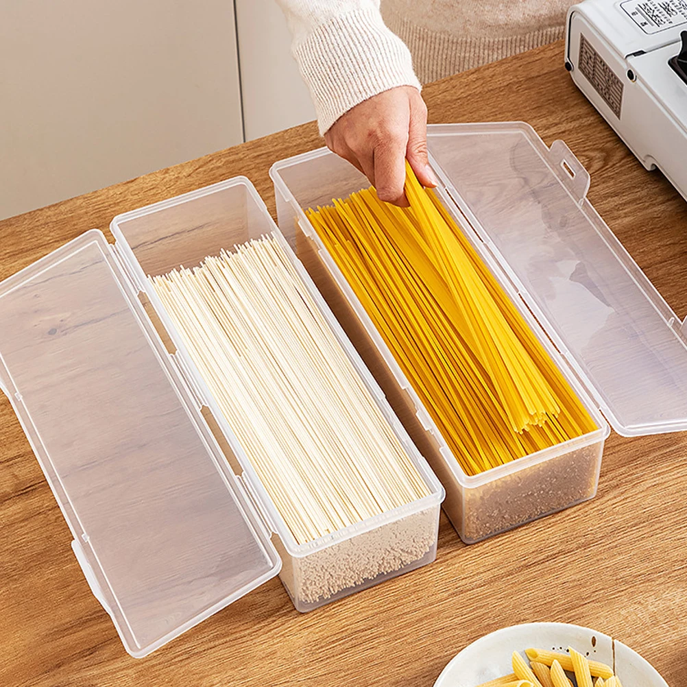 

4Pcs Transparent Sealed Food Storage Containers Airtight Kitchen Beans Spaghetti Organizer Pp Material