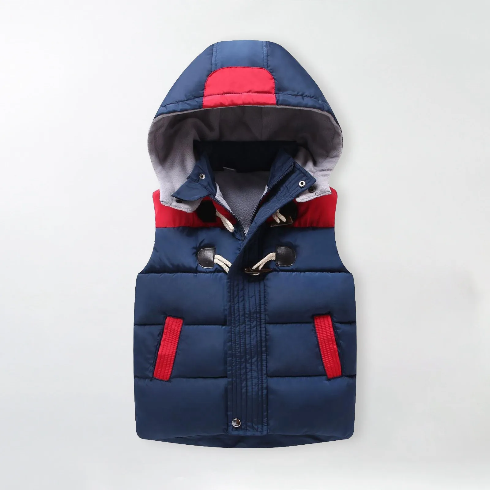 Child Winter Vest Warm Boys Girls Padded Down Cotton Hooded Vest Coat Jacket Child Clothing Jacket for Boy Girl Winter Clothes