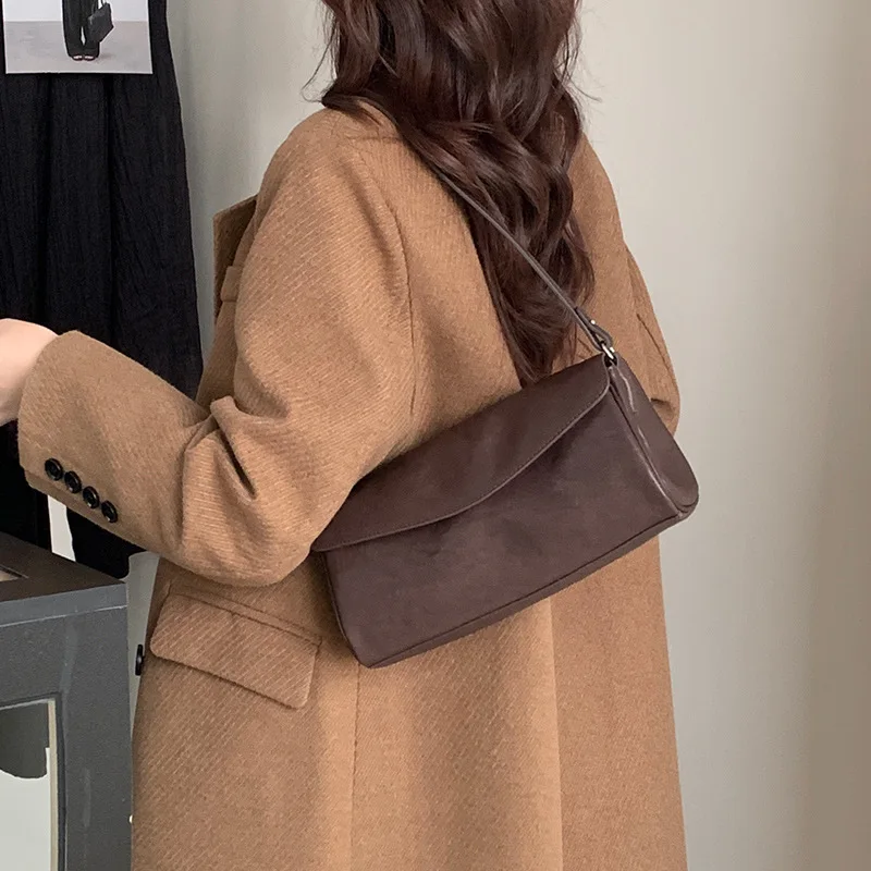 

mat Luxury Vintage Tanned Cowhide Bag Women's Genuine Leather Single oulder Bag 2025 New Crossbody Bag