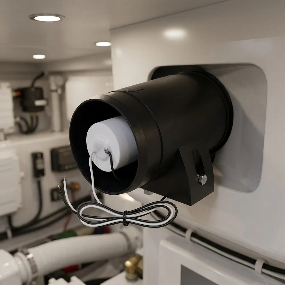 12V 3 Inch Marine Ventilation Blower for fan Compatible with 75mm Ducting for Effective Air Removal on Small to Medium Boats