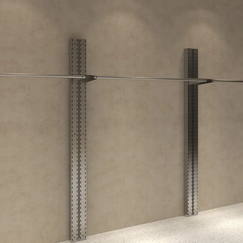 Display stand simple men's and women's clothing store special wall hanging rod stainless steel