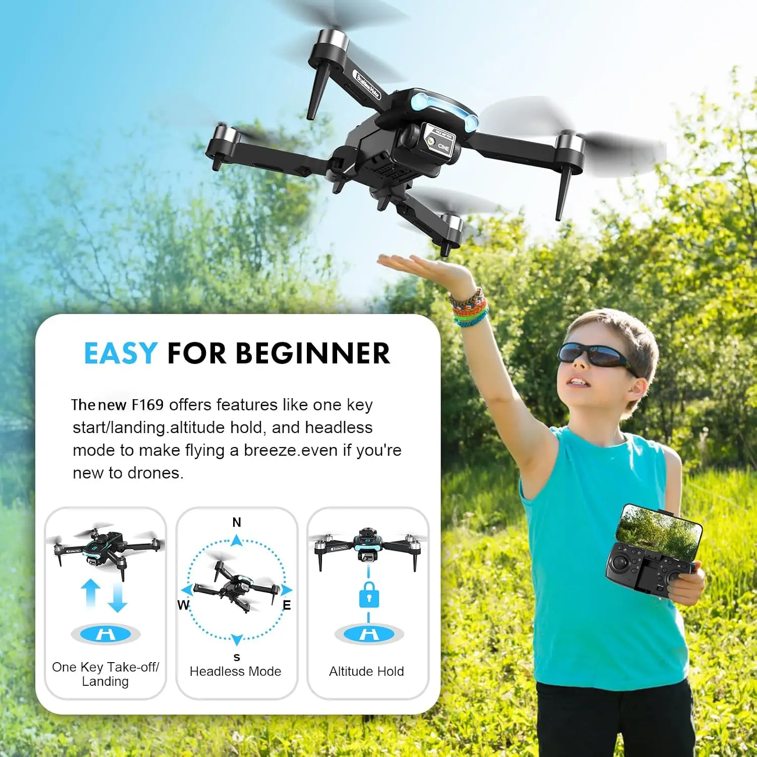Adult Drone 1080P HD Camera Mini Obstacle Avoidance 50 Minute Long Flight Foldable RC Quadcopter Brushless Motor Beginner Dual C