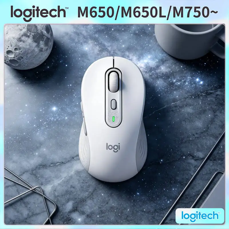

Logitech M650/M650L Signature Wireless Mouse - Ergonomic Grip, Silent Clicks, 4000 DPI, 20-Month Bluetooth Battery Life