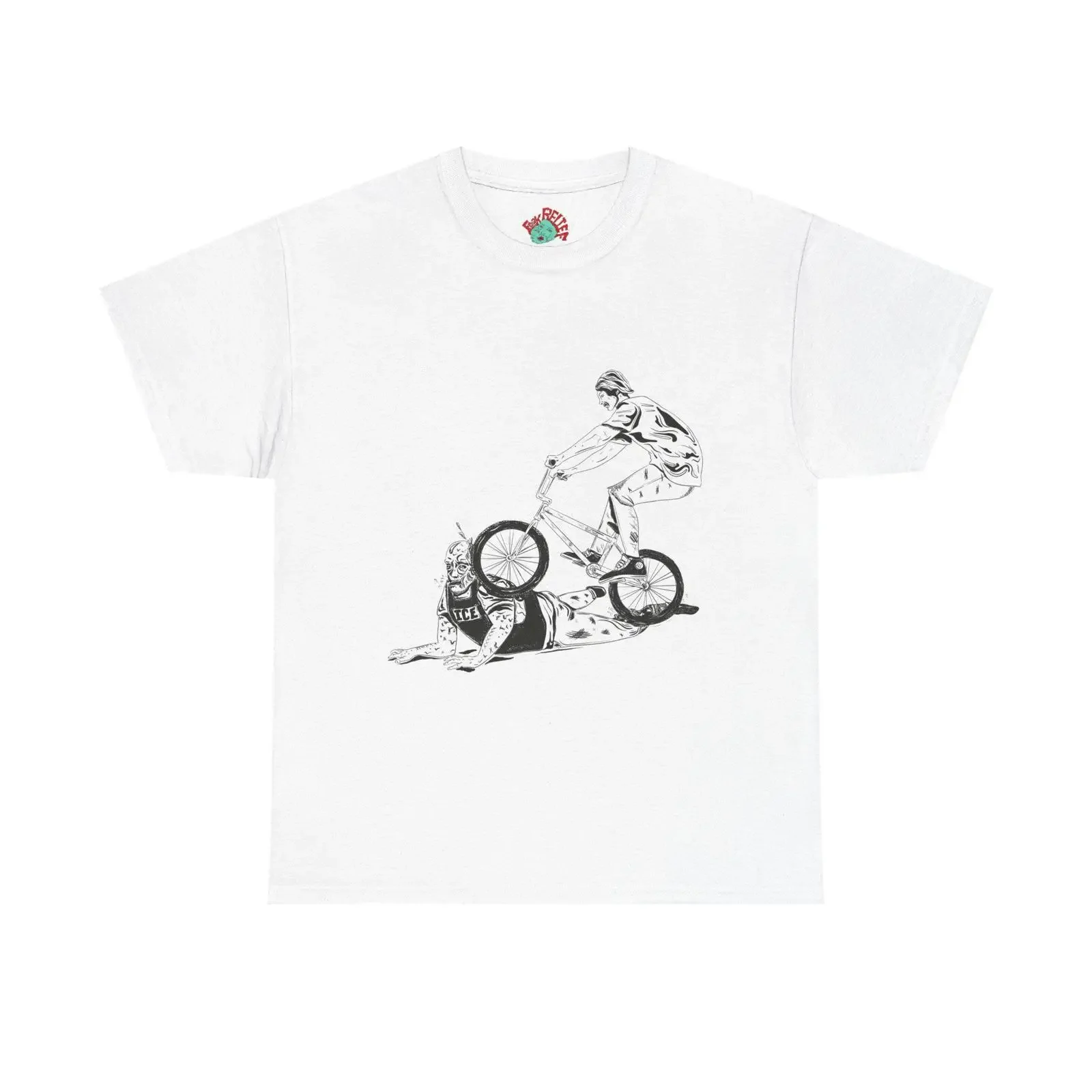 T Shirt Bmx Stunt Crash Against Ice vintage Washed homme Stylish fashion Slightly Stretched Soft Unisex Breathable