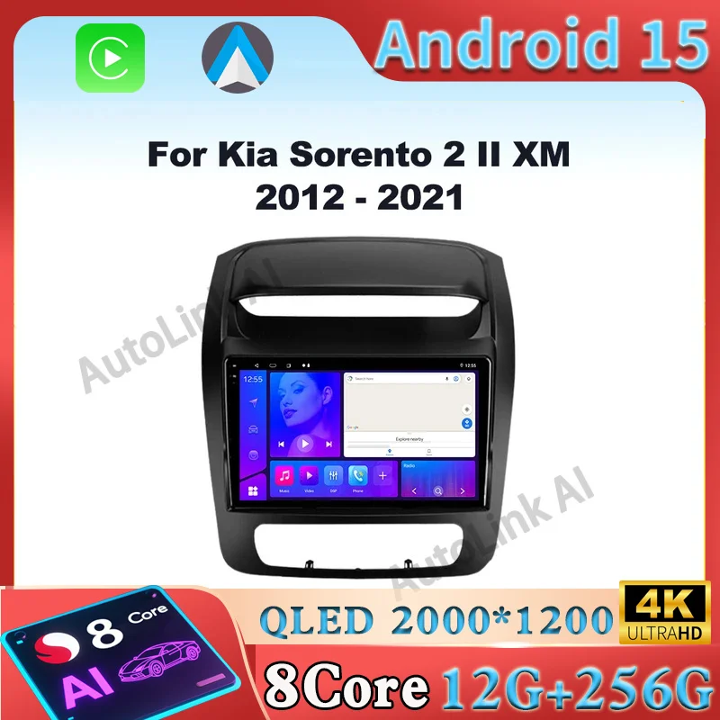

Android 16 Carplay For Kia Sorento 2 II XM 2012 - 2021 Car Radio Auto WIFI GPS Navigation Multimedia Video Player Stereo Radio