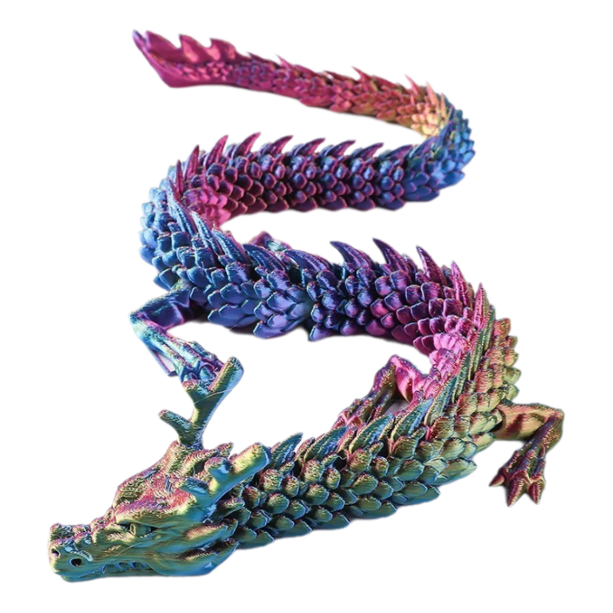 Juguete de Dragón Chino Impreso en 3D, Articulado y Móvil, Decoración para el Hogar, Modelo Creativo, Figura de Animal de Simulación, Regalo Navideño para Niños