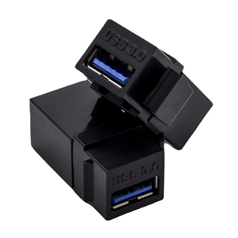 1-10PC USB3.0 Keystone Jack Inserts Female to Female Connector for Wall Plate Outlet Panel with USB Port Snap-in Connector Socke