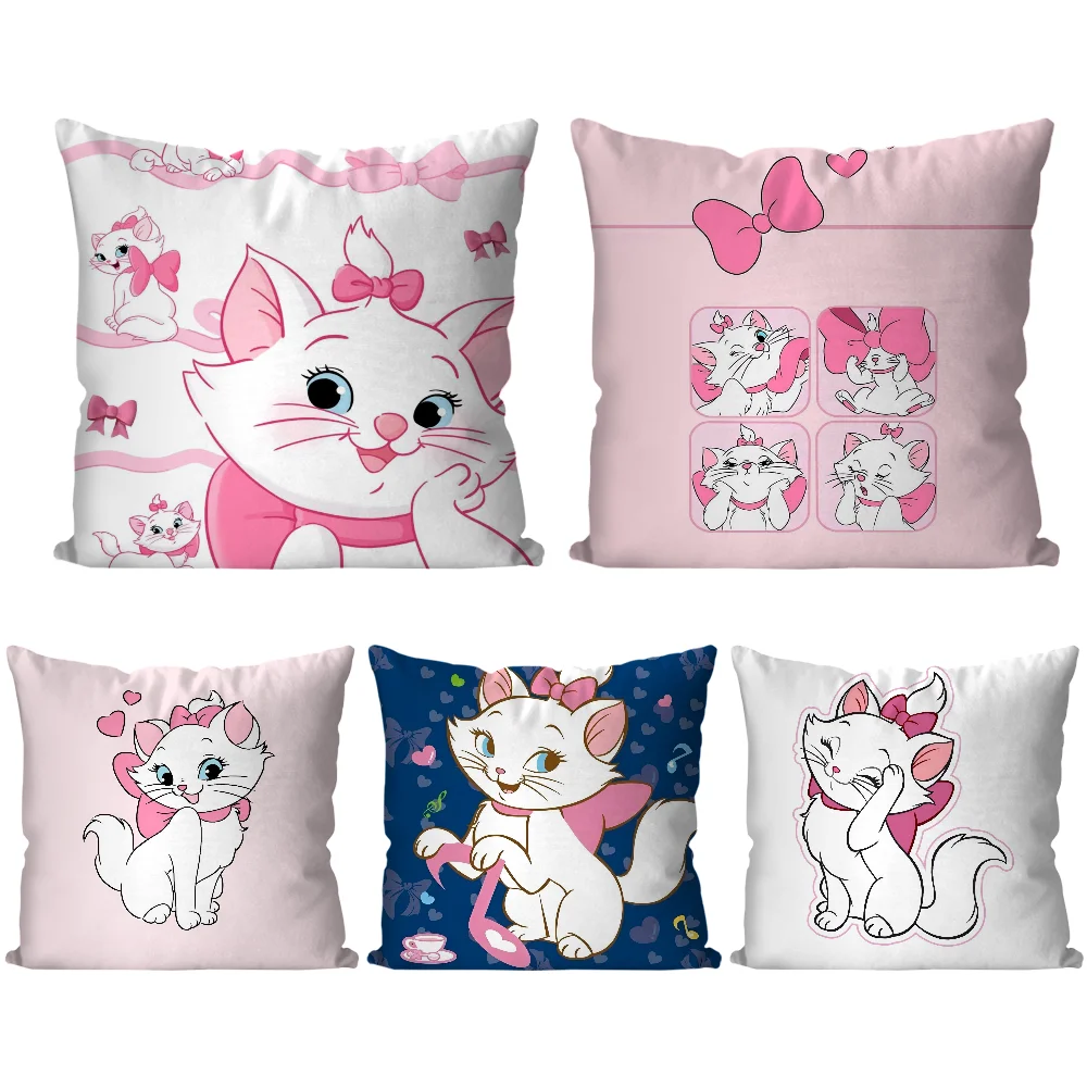 The Aristocats  Pillow Case  Cartoon Sofa Decorative Home Double-sided Printing Short Plush Cute Cushion Cover