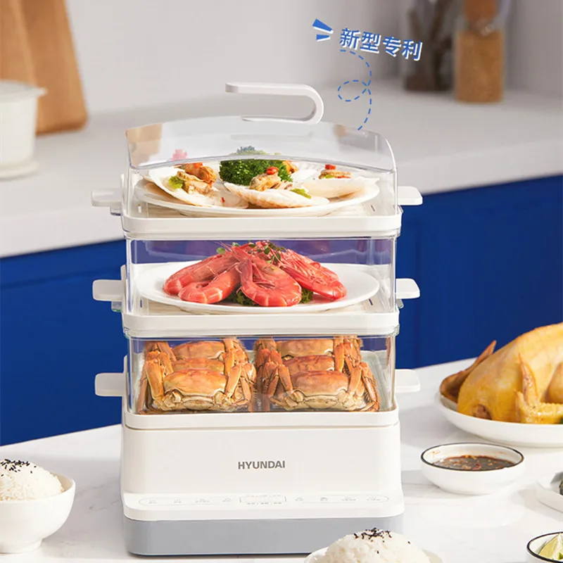 Electric Steamer Multifunctional Three-layer 18L Large-capacity Breakfast Machine Automatically Power Off 220V