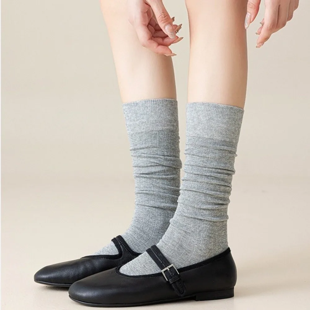 أزياء بلون لوليتا الجوارب تنفس رشاقته محبوك تدفئة الساق جوارب الشتاء الدافئة التمهيد
