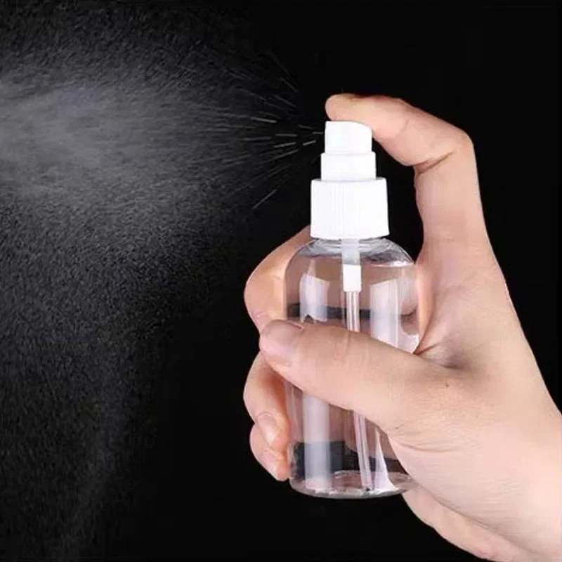 50 unids/lote 10-100ml botella de Spray transparente con embudo botellas de muestra de Perfume portátiles envases de agua cosméticos atomizador