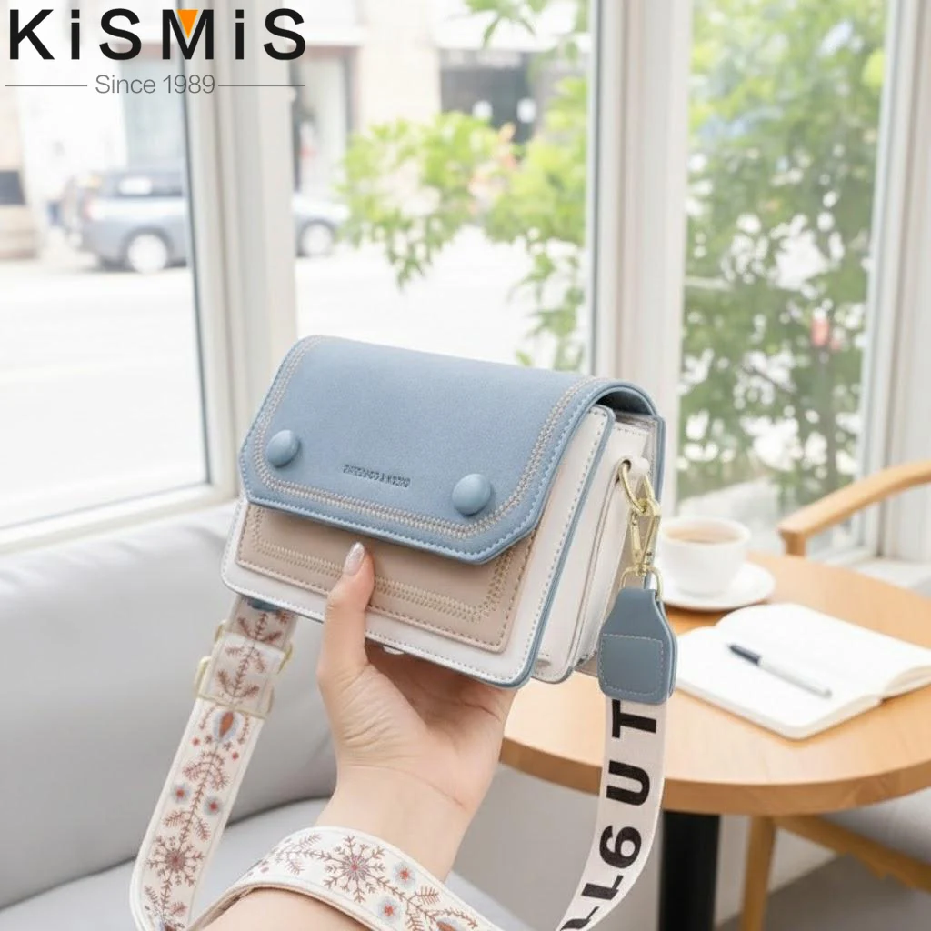 

Stylish Korean Small Square Crossbody Bag Women Textured Shoulder Bag Casual Handbag Everyday Use