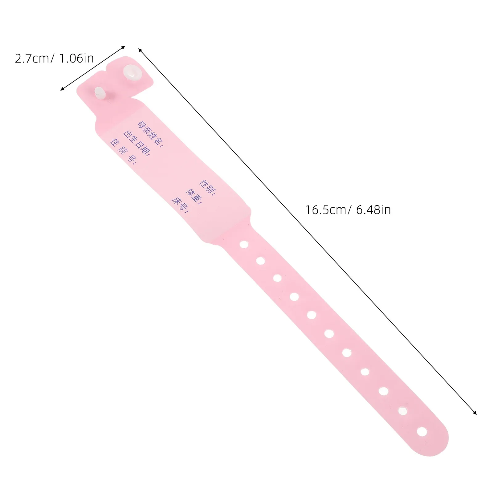 100Pcs Baby Hospital Identification Wristbands Writable Band Adjustable Secure Snap Closure Newborn Wristband