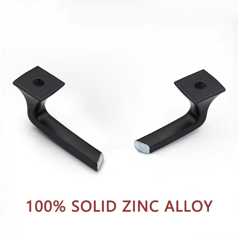 YM مربع ماتي الأسود النمط الأمريكي مقبض كابينة المطبخ 128 مللي متر درج خزانة سوداء 7 أحرف الصلبة تسحب 287