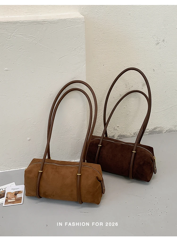 Bolso de Hombro Retro Estilo Francés para Mujer, Nuevo Modelo 2026, Ligero, de Lujo, Pequeño, de Alta Gama, Tipo Bowling