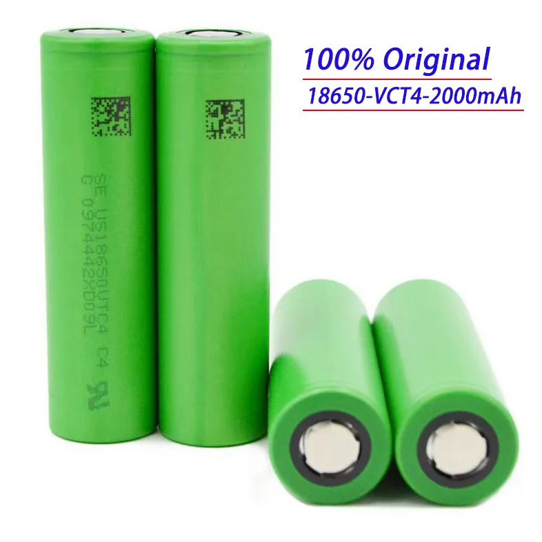 

100% New Original 3.7V 2000mAh Li Ion Rechargeable 18650 Battery for US18650 VCT4 20A 2000mah for Sony Toys Tools Flashlight