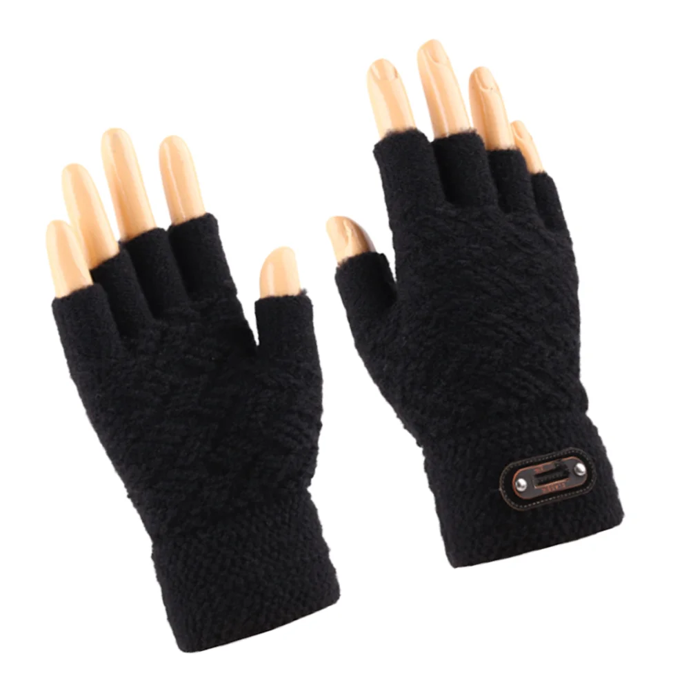 Touchscreen Knitted Gloves for Men Waterproof Ski Outdoor Warm Windproof Conductive Material Fits Most Hands