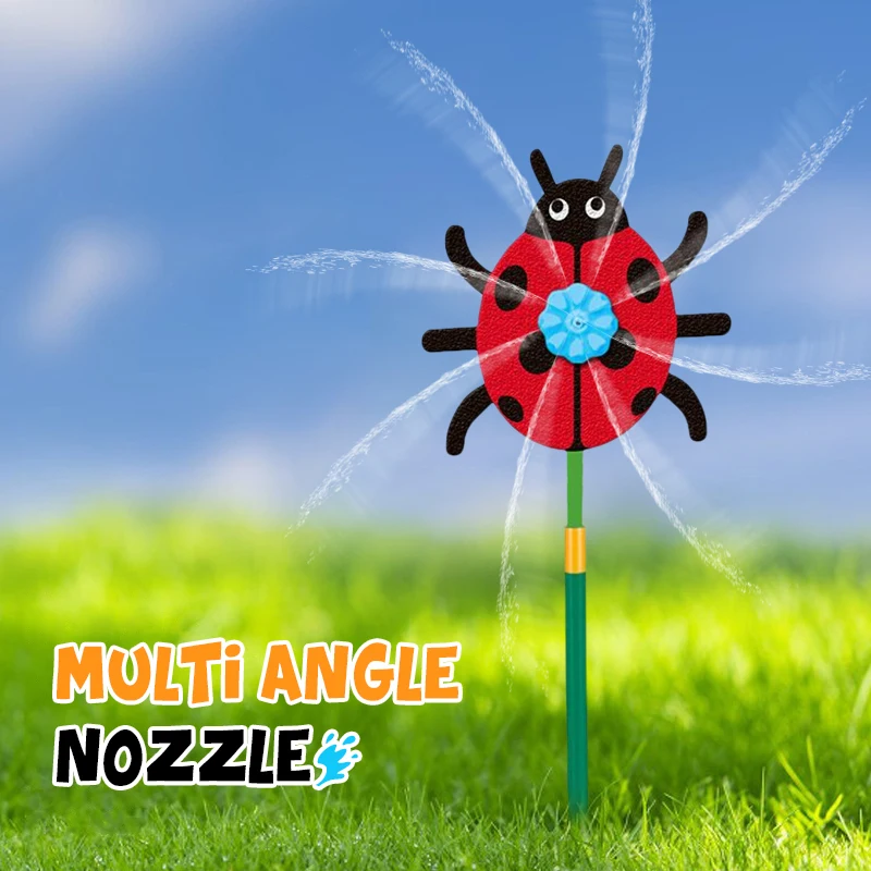 해바라기 곤충 호스 스프링클러 물 장난감 정원 식물 급수 야외 잔디 나비 스프링클러 헤드 샤워 물 게임 어린이 장난감