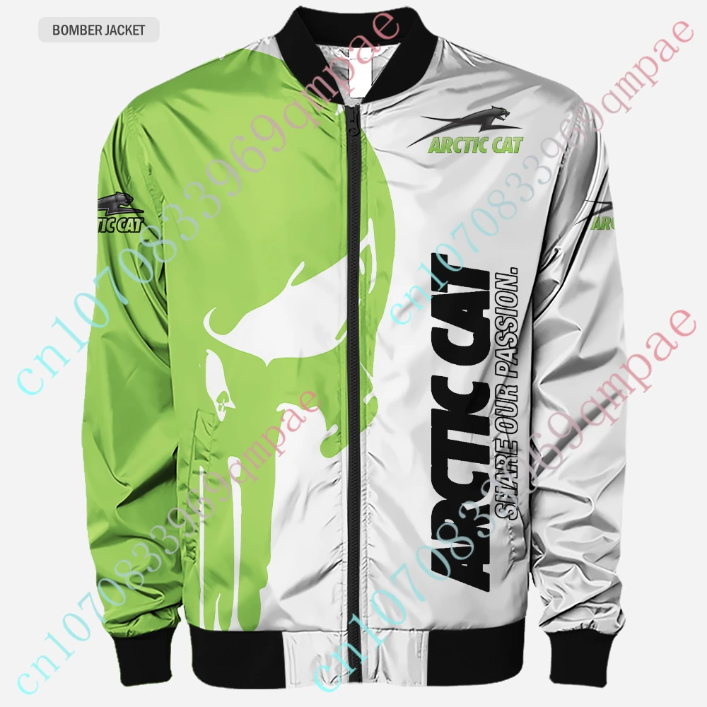 

Arctic Cat Jackets For Men's Clothing Thick Coat Harajuku Parkas Windbreaker Techwear Baseball Uniform Bomber Jacket Custom Logo