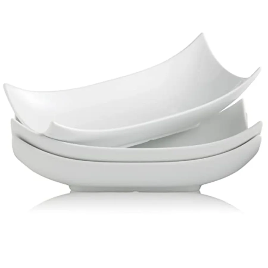 

Сервировочные тарелки Набор сервировочных мисок на День Благодарения Рождество Развлекательный фарфор Глубокие большие изогнутые дизайнерские сервировочные блюда Se