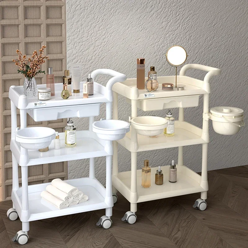 Japanese Style Multifunctional Trolley Storable Barber Shop Modern Trolley Designer Beauty Salon Furniture Skjuta En Vagn HBSC