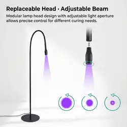 10W Lash UV Curing Lamp Floor with Foot Switch False Eyelash Extension Nail Dryer Grafting Glue Fast Curing Light
