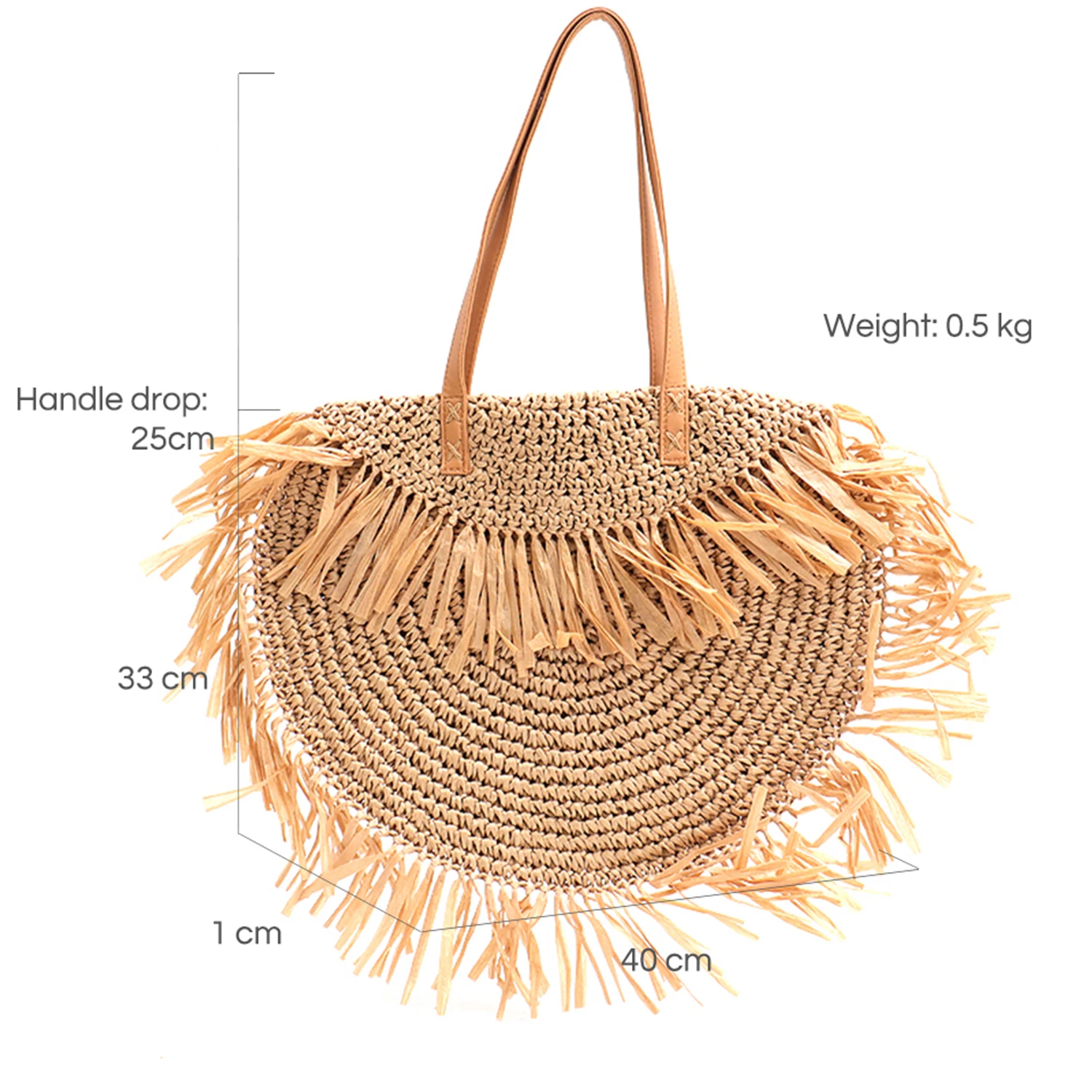 CEZIRA Summer Beach Tote Shopping Bags per le donne borse a tracolla a secchiello fatte a mano in tessuto lavorato a maglia di paglia Holiday Casual