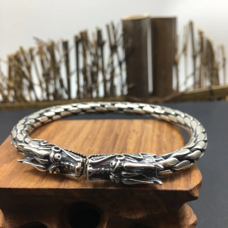 S925 Silver Handmade Braided Rope Bracelet With Open Design Men And Women