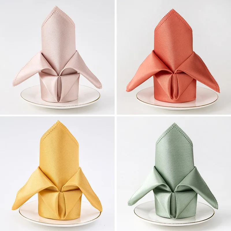 Hotel Napkin Cloth Mouth Towel Restaurant Coffee Shop Dining Mat Folded Flower Bar Towel Cup Wiping Cloth