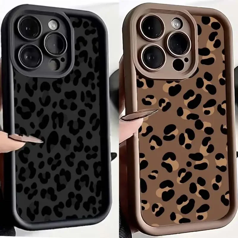 Retro Trendy Black Leopard Case for Samsung Galaxy A55 A16 A54 5G A34 A35 A53 A52 A14 A15 A25 A23 A24 A51 A32 A04 A05 A05S Cover