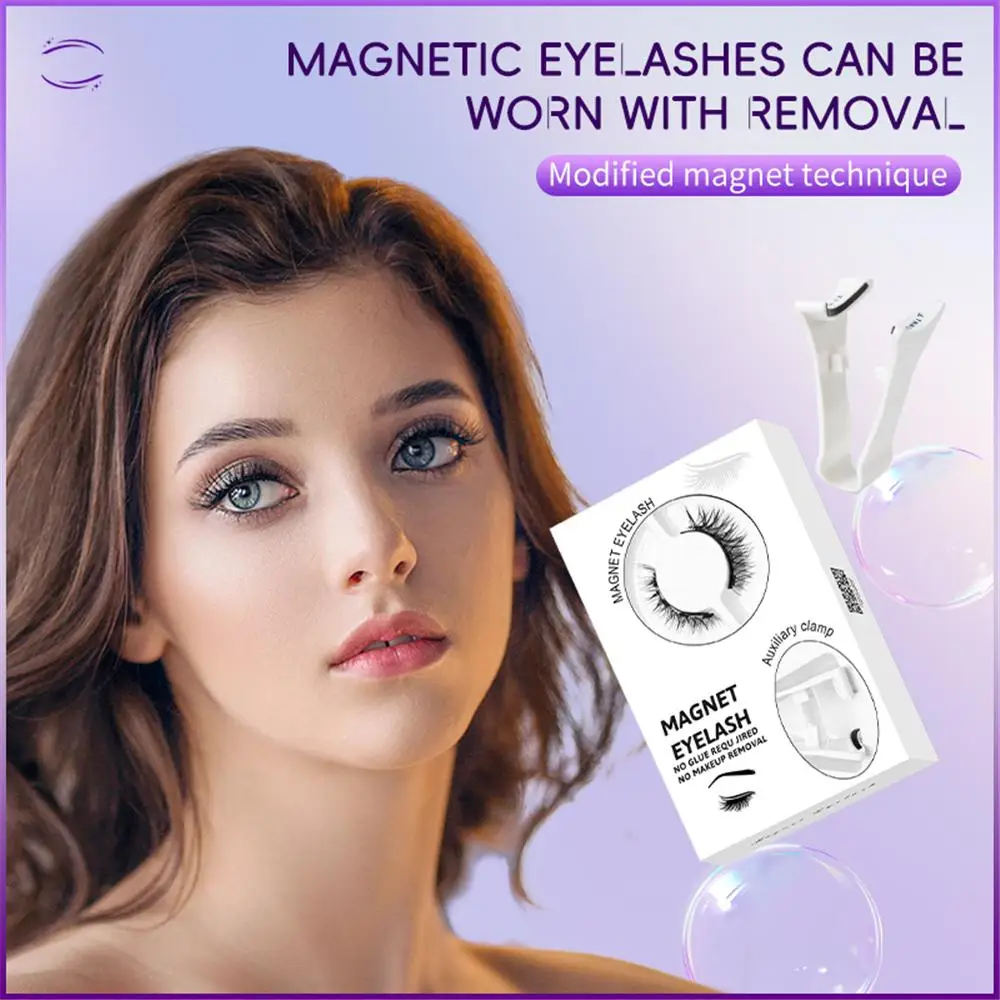 Kein Kleber erforderlich, magnetisches Wimpern-Set, natürliches Aussehen, wiederverwendbare magnetische falsche Wimpern, einfach zu tragen