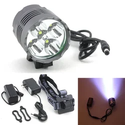 Camping Bicycle Light Headlight Outdoor Cycling Waterproof 10000Lm 5x XM-L U2 LED Bicycle Light Torch Headlamp + Battery