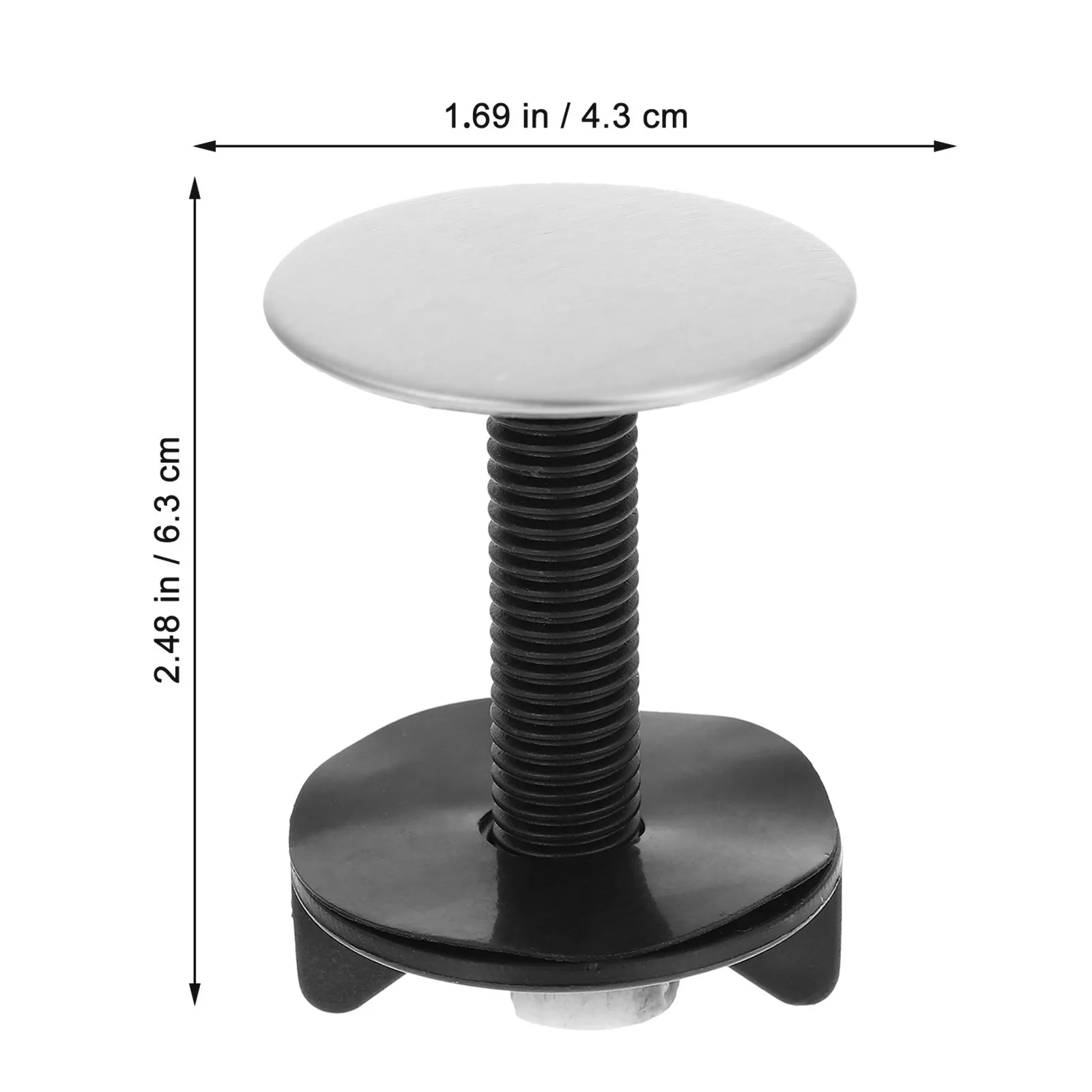 2 Pcs Kitchen Sink Hole Cap Faucet Blanking Plate Plug for Bathroom Cover Metal