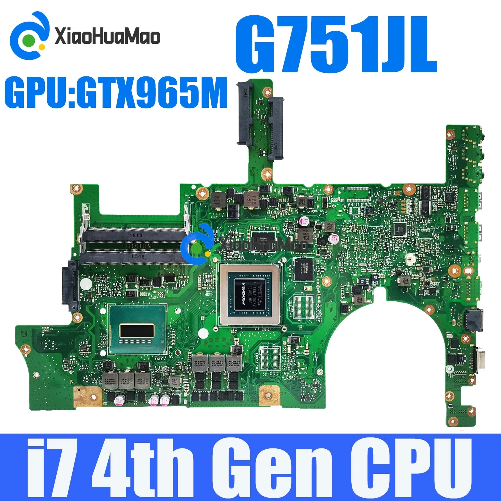 Imagem -03 - Placa-mãe Portátil para Asus Mainboard Cpu I74th Gen Gtx860m 965m 970m 980m G751 G751j G751jy G751jt G751jl G751jm