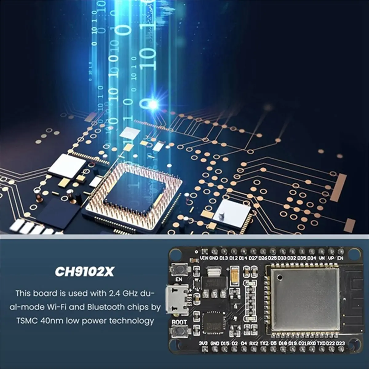 CH9102X Development Board WiFi+BLE Ultra-Low Power Consumption Dual Core ESP-32 ESP-32S Micro USB Module