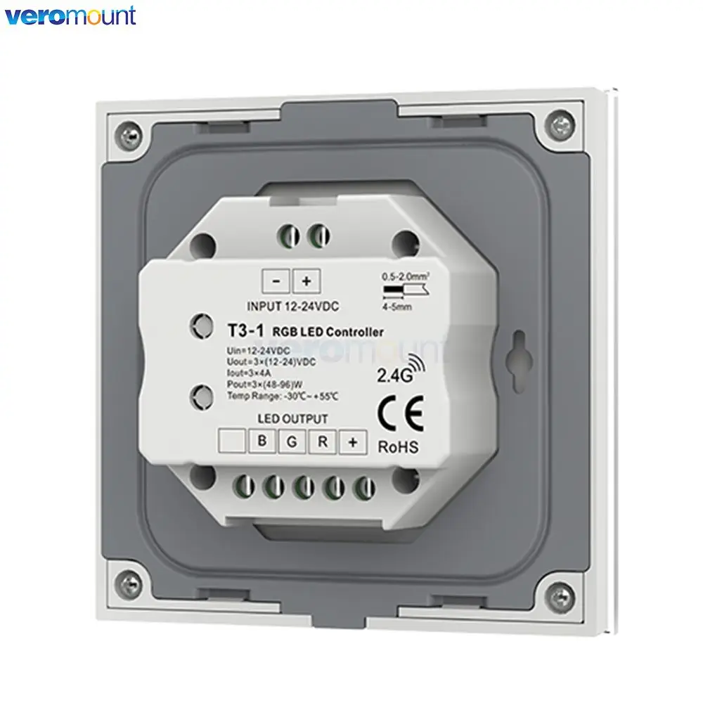 Skydance T1-1 DIM T2-1 CCT R3-1 RGB T4-1 RGBW Ścienny panel dotykowy 2.4G RF Bezprzewodowy zdalny przełącznik ścienny LED do odbiornika kontrolera