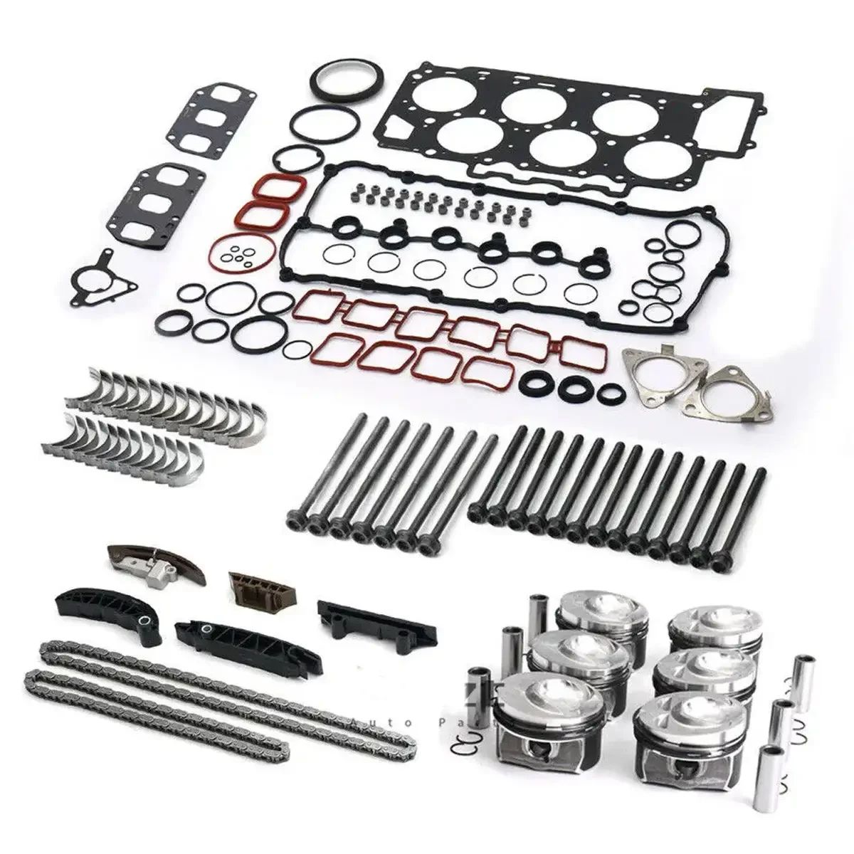 

Engine Rebuilding Overhaul Pistons Timing Chain Kit for Porsche VW Audi 3.6L VR6