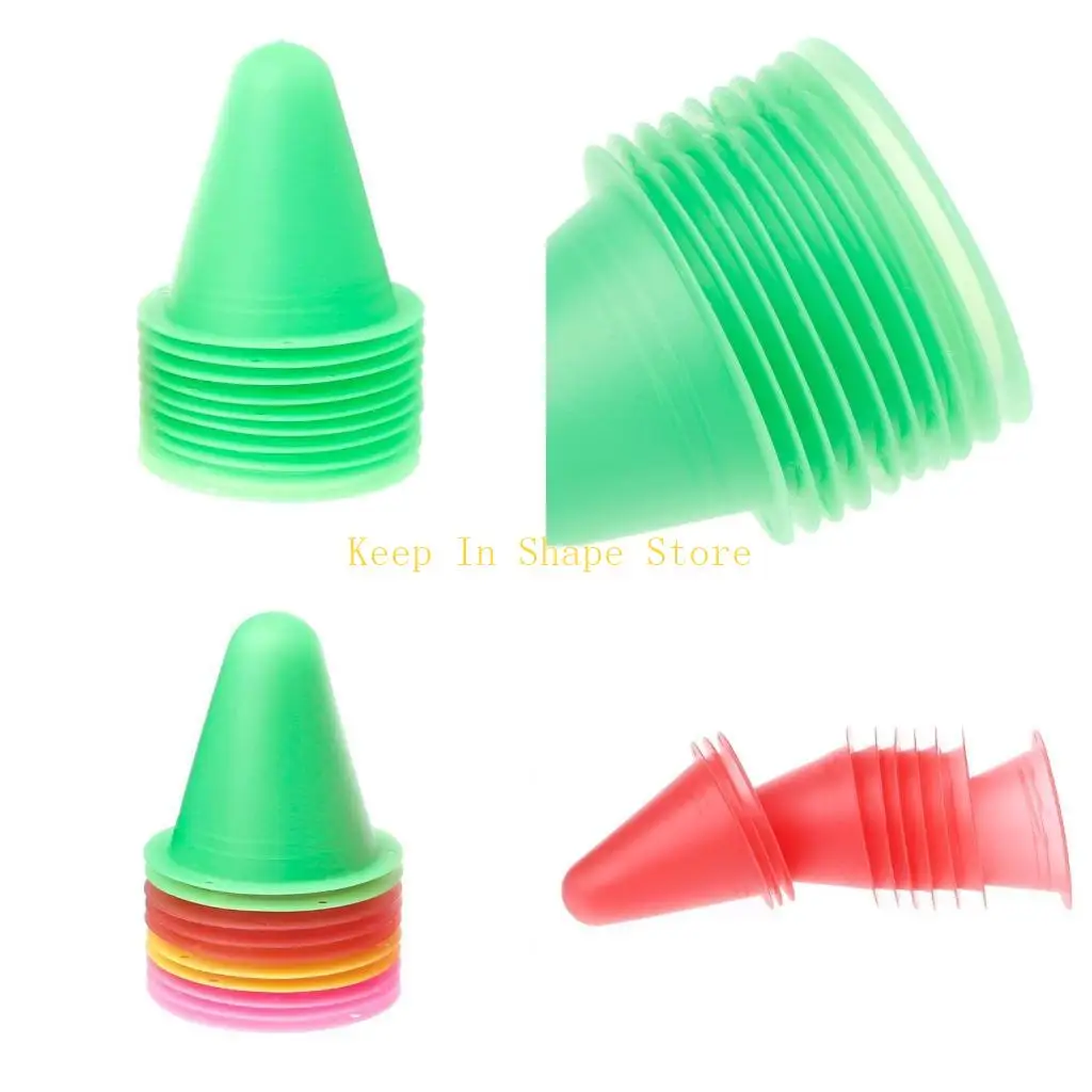 

U1JC 10 шт. конусы для маркеров для скейтбординга, роликовое футбольное тренировочное оборудование, маркировочный стаканчик